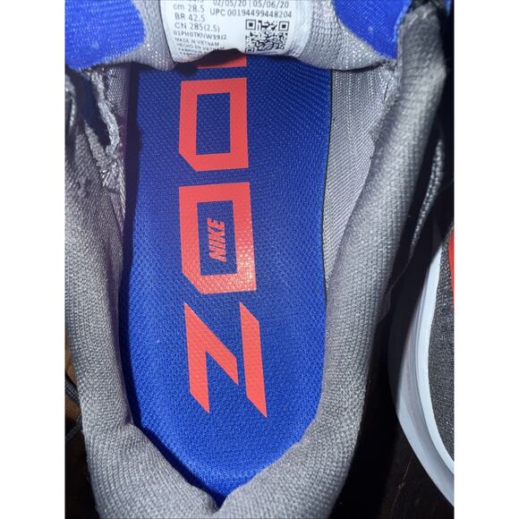 Nike Air Zoom Pegasus 37 Iron Grey Crimson Menโs Running Shoes Size 10.5 New - Picture 6 of 9